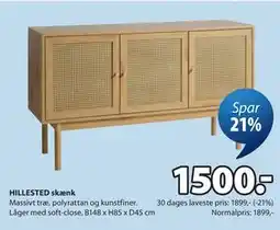 JYSK HILLESTED skænk tilbud