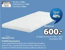 JYSK KJOSEN skummadras tilbud