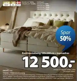 JYSK TONDRA + TOSEN elevationsseng tilbud