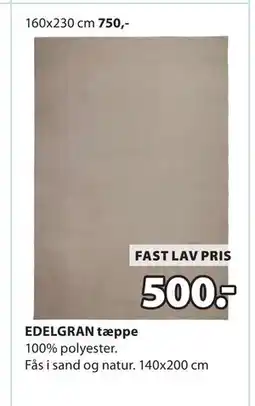 JYSK EDELGRAN tæppe tilbud