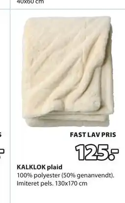 JYSK KALKLOK plaid tilbud