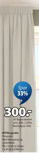 JYSK HITRA gardin tilbud