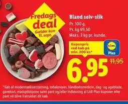 Lidl Bland selv-slik, App-pris tilbud