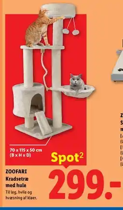 Lidl ZOOFARI Kradsetræ med hule tilbud