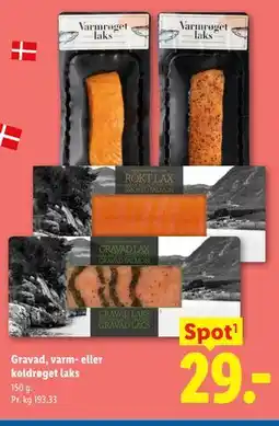 Lidl Gravad, varm- eller koldrøget laks tilbud