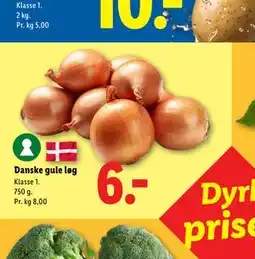 Lidl Danske gule løg tilbud