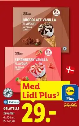 Lidl GELATELLI Isvafler, App-pris tilbud