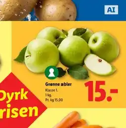 Lidl Grønne æbler tilbud