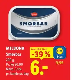 Lidl MILBONA Smørbar, App-pris tilbud