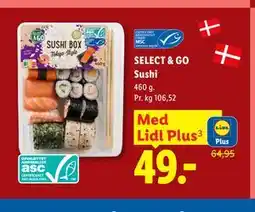 Lidl SELECT & GO Sushi, App-pris tilbud