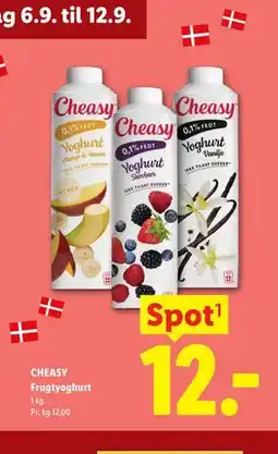 Lidl CHEASY Frugtyoghurt tilbud