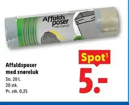 Lidl Affaldsposer med snøreluk tilbud