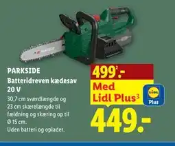 Lidl PARKSIDE Batteridreven kædesav 20 V tilbud