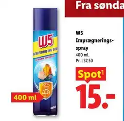 Lidl W5 Imprægnerings-spray tilbud