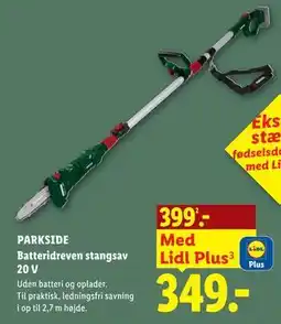 Lidl PARKSIDE Batteridreven stangsav 20 V tilbud