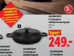 Lidl SILVERCREST [ 5 ] Emaljeret støbejernssautergryde tilbud
