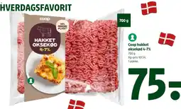 Coop 365 Coop hakket oksekød 4-7% tilbud