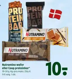 Coop 365 Nutramino wafer eller Coop proteinbar tilbud