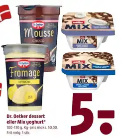 Coop 365 Dr. Oetker dessert eller Mix yoghurt tilbud