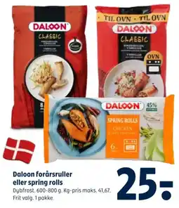 Coop 365 Daloon forårssruller eller spring rolls tilbud