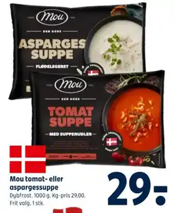 Coop 365 Mou tomat- eller aspargessuppe tilbud