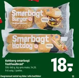 Coop 365 Kohberg smørbagt fastfoodbrød tilbud