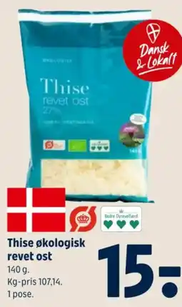 Coop 365 Thise økologisk revet ost tilbud