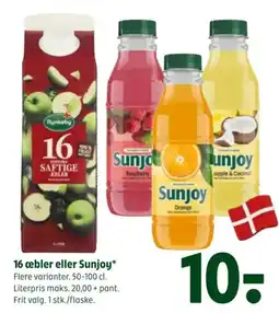 Coop 365 Rynkeby 16 saftige æbler eller Sunjoy tilbud