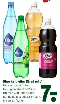 Coop 365 Blue Keld eller Xtra! saft tilbud