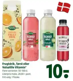 Coop 365 Rynkeby Frugtdrik Tørst eller Valsølille Vitamin tilbud
