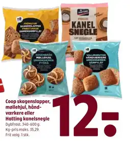Coop 365 Coop skagenslapper, møllehjul, håndværkere eller Hatting kanelsnegle tilbud