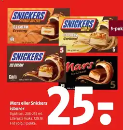 Coop 365 Mars eller Snickers isbarer tilbud