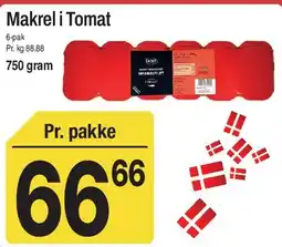 ABC Lavpris Makrel i Tomat 6-pak tilbud