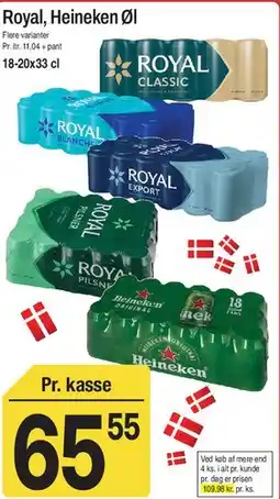 ABC Lavpris Royal / Heineken Øl tilbud