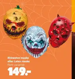 Fætter BR Rhinesten maske eller Latex maske tilbud