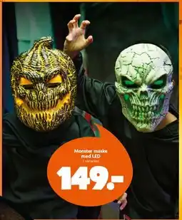 Fætter BR Monster maske med LED tilbud