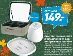 Bilka Essential makeuptaske med LED lysspejl eller ansigtsmaske maskine tilbud
