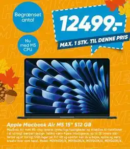 Bilka Apple Macbook Air M5 15” 512 GB tilbud