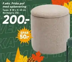 Bilka Frida puf med opbevaring tilbud
