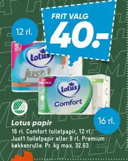 Bilka Lotus papir tilbud