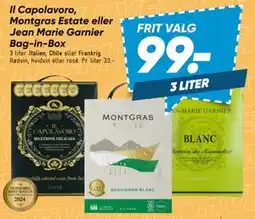 Bilka Il Capolavoro, Montgras Estate eller Jean Marie Garnier Bag-in-Box tilbud