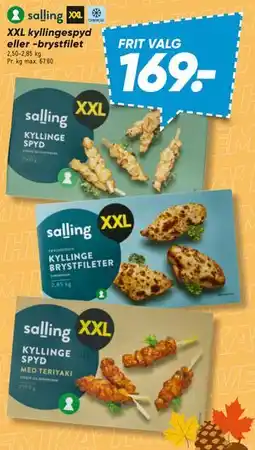 Bilka XXL kyllingespyd eller -brystfilet tilbud