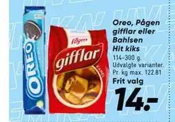 Bilka Oreo, Pågen gifflar eller Bahlsen Hit kiks tilbud