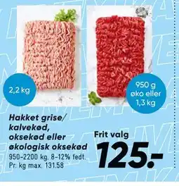 Bilka Hakket grise/ kalvekød, oksekød eller økologisk oksekød tilbud