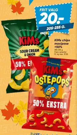 Bilka KiMs chips maxipose +50% tilbud