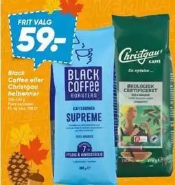 Bilka Black Coffee eller Christgau helbønner tilbud