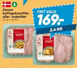Bilka Danpo kyllingebrystfilet eller -inderfilet tilbud