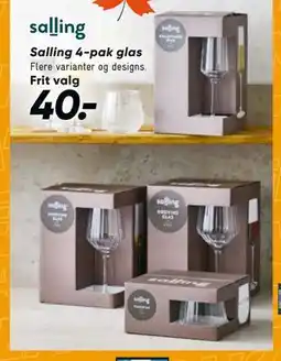Bilka Salling 4-pak glas tilbud