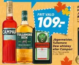 Bilka Jägermeister, Tullamore Dew whiskey eller Campari tilbud