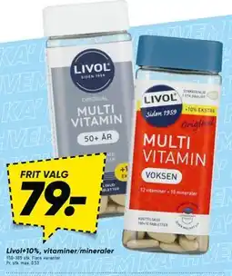 Bilka Livol+10%, vitaminer/mineraler tilbud